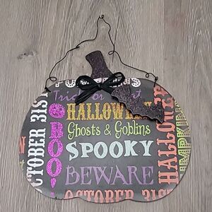 Halloween Pumpkin Phrase Sign 